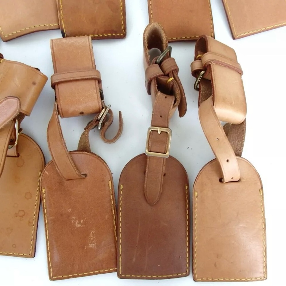Set of 10 Louis Vuitton luggage name tags leather - Picture 9 of 9